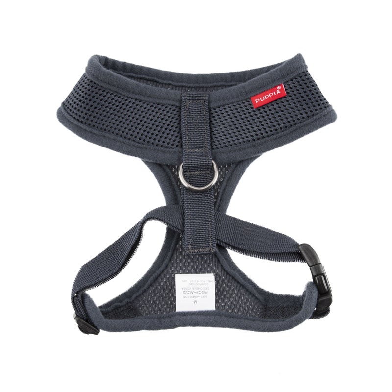 PUPPIA Authentic Puppia Soft Harness, Grey, Large - Image 2